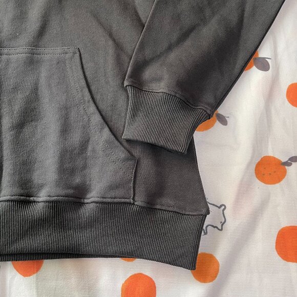 Vetements Dark Grey Letter Print Hooded Sweatshirt - Picture 2 of 7